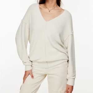 GREY Aritzia Relaxed V-Neck Sweater